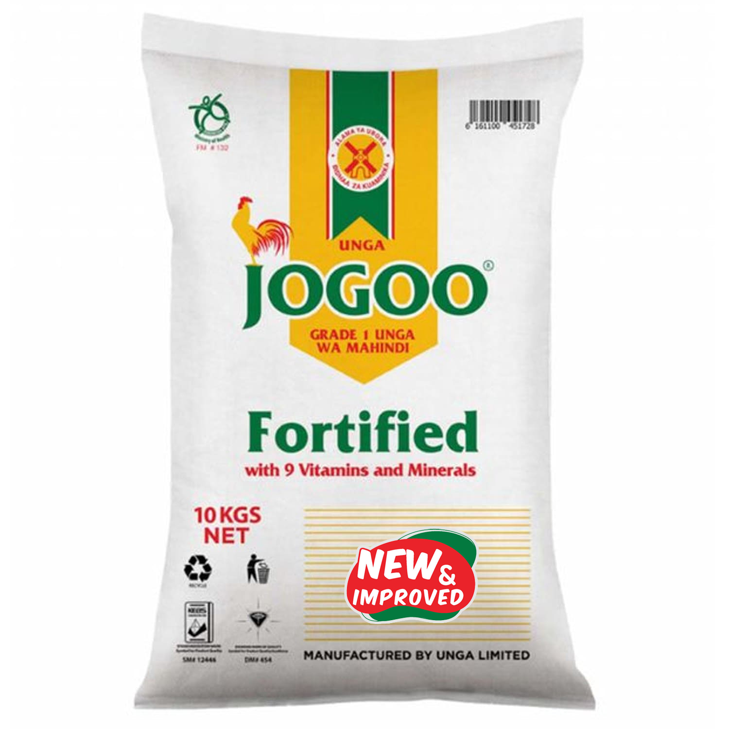 10KG - Jogoo Fortified Maize Meal (Grade 1 Unga wa Mahindi)